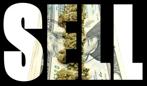 Marijuana sell Stock Illustration