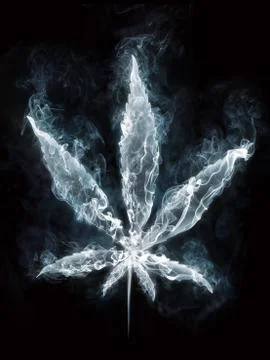 Marijuana in Smoke Stock Illustration