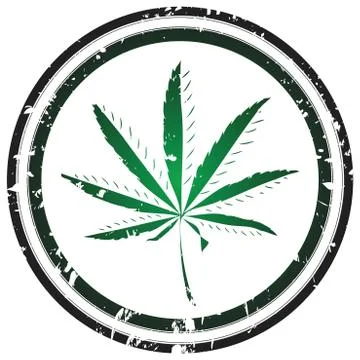 Marijuana stamp Stock Illustration