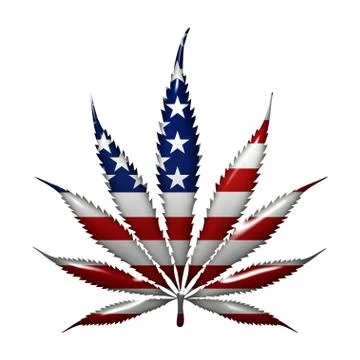 Marijuana in the usa Stock Illustration