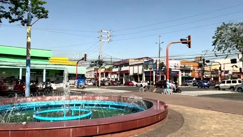 Marikina City Intersection and Stoplight with Passing Vehicles Stock Footage 235884512