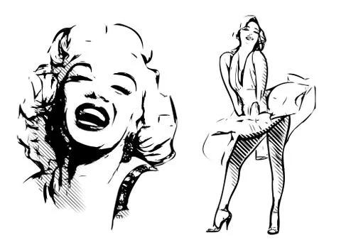 Marilyn monroe Stock Illustration