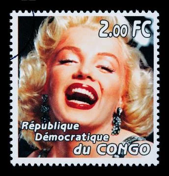 Marilyn Monroe Postage Stamp 스톡 사진