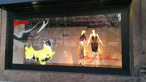 Marilyn Monroe Window Display at Macy's 2013 Foto stock