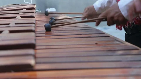 Marimba playing Stock Footage 121926686