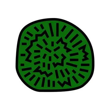 Marimo ball color icon vector illustration Stockillustratie