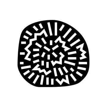 Marimo ball glyph icon vector illustration Illustrazione stock