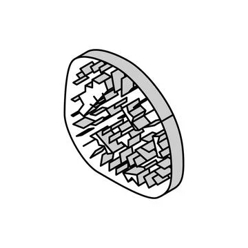 Marimo ball isometric icon vector illustration Stockillustratie