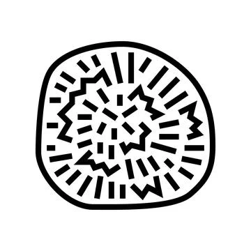 Marimo ball line icon vector illustration 스톡 일러스트