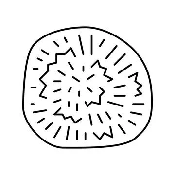 Marimo ball line icon vector illustration 스톡 일러스트