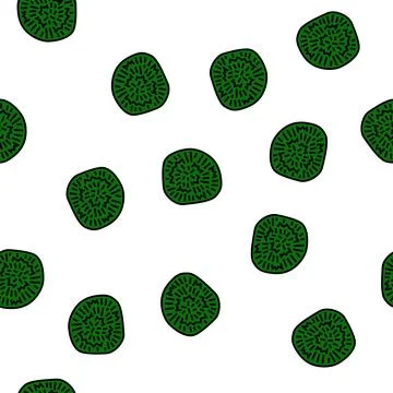 Marimo ball vector seamless pattern Ilustração Stock