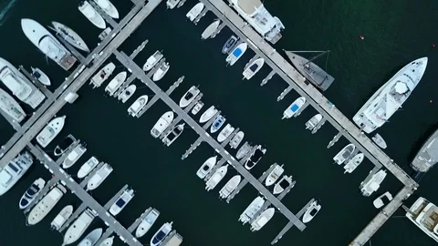 Marina from above Stock Footage 85572058
