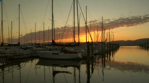 Marina After Sun Clouds 스톡 동영상 329614