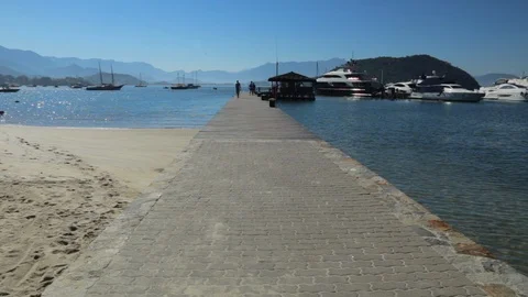 Marina bay pier Stock Footage 118017435
