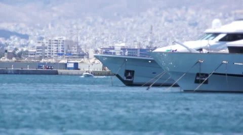 Marina boats Stock Footage 25595579