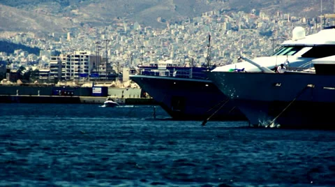 Marina boats Stock Footage 25598650