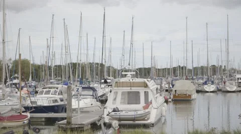 Marina Boats Stock Footage 41233755
