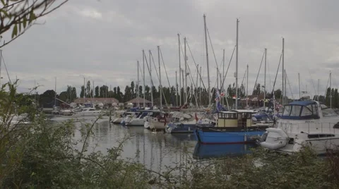 Marina Boatyard Stock Footage 41235123