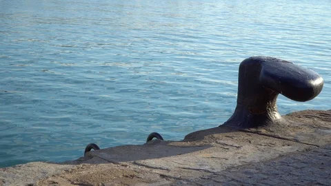 Marina, bollard Stock Footage 86606079