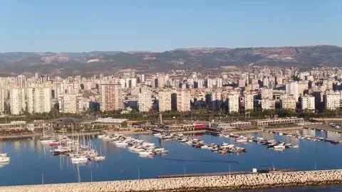 Marina in the city Stock Footage 91305381