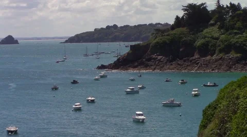 Marina in the creek Stock Footage 67174841