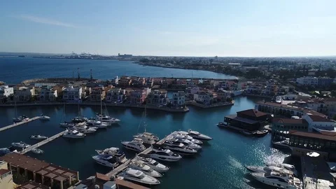 Marina in Cyprus Stock Footage 78561963