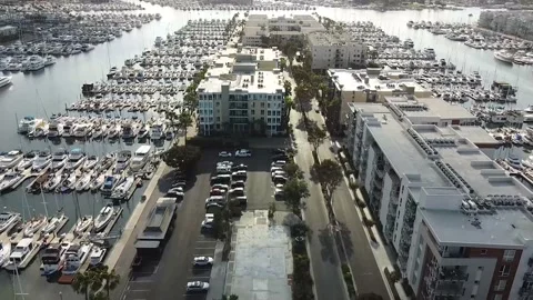 Marina Del Rey Over Looking The Harbor Stock Footage 154659984