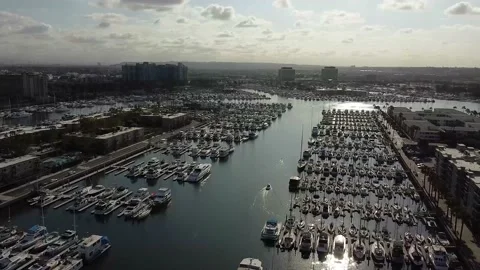 Marina Del Rey Over Looking The Harbor 2 Stock Footage 154659987