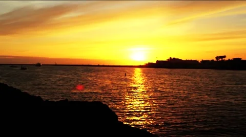 Marina Del Rey Sunset Stock Footage 48388533