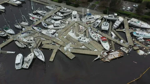 Marina Destruction 스톡 동영상 218413100