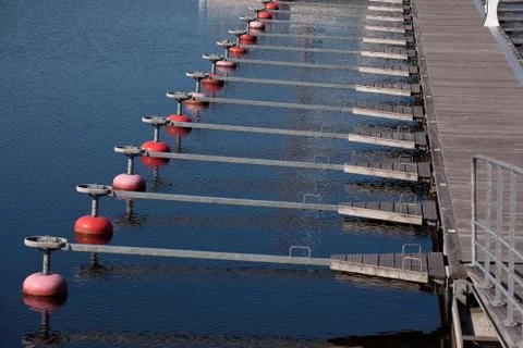 Marina docks Stock Photos