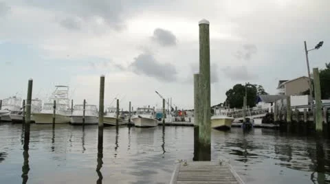 Marina Dolly Left to Right Stock Footage 12044943