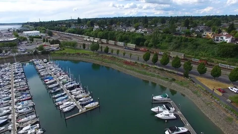 Marina drone Stock Footage 71275425