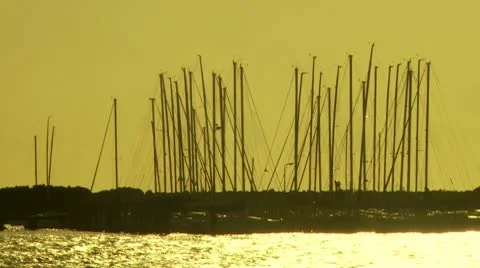 Marina Dusk Stockbeeldmateriaal 10767997