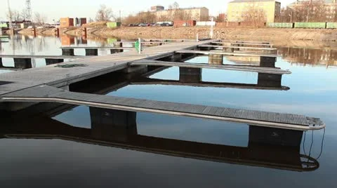 Marina in the evening sun Stock Footage 10883076