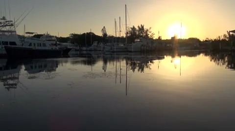 Marina in the Florida Keys Stock Footage 40097708