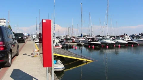 Marina in Gdynia Stock Footage 40436965