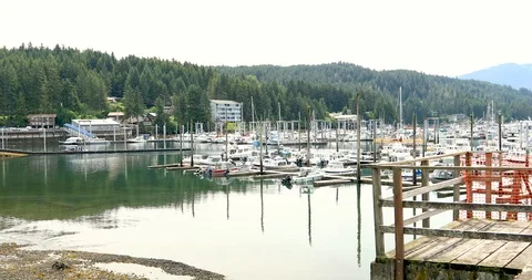 Marina in Juneau Stock Footage 93495597
