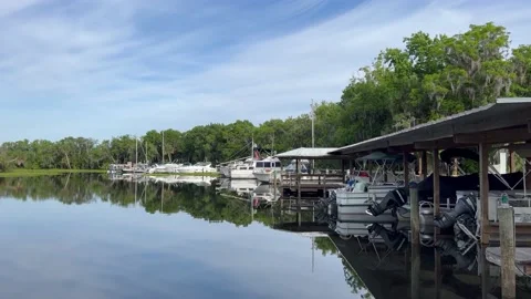 Marina on Lake George, Florida Stock Footage 239196293