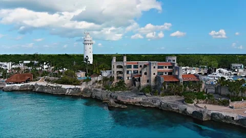 Marina, lighthouse, Castle Video stock 148783105