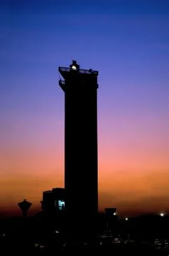 Marina Lighthouse Foto stock