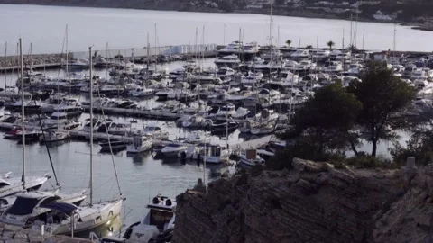 Marina in Moraira, Spain Stock Footage 149744191