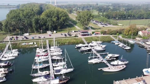 Marina of Numansdorp at Rexwinkel. 動画素材 152050848