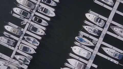 Marina Overhead Rhode Island Stock Footage 81404579