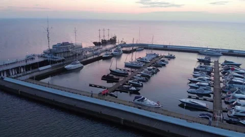 Marina At The Pier Video stock 132216398