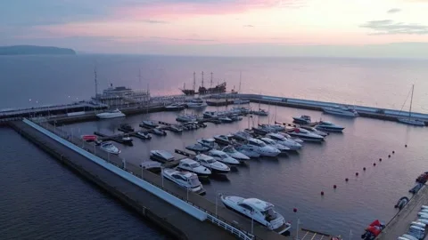 Marina At The Pier Video stock 132216671