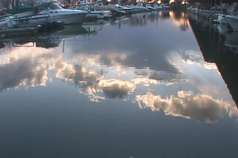 Marina Reflection 1 Stock Footage 841624