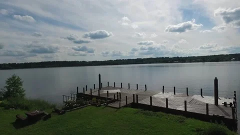 Marina by the river Stock Footage 145661265