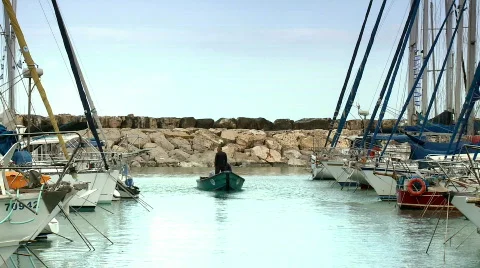 Marina scene 10 Stock Footage 709843