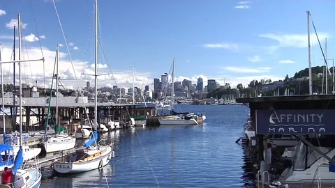 Marina in Seattle Stock Footage 72477593